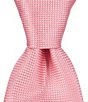Color:Pink - Image 1 - Oxford Solid Traditional 3 1/4#double; Silk Tie