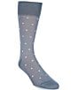 Cremieux Pindot/Square Pattern Dress Socks, Color:Denim - Image 1