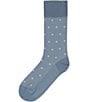 Cremieux Pindot/Square Pattern Dress Socks, Color:Denim - Image 2