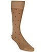 Cremieux Pindot/Square Pattern Dress Socks, Color:Khaki - Image 1