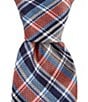 Color:Pink - Image 1 - Plaid 3 1/4#double; Woven Silk Tie