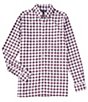 Color:Port Royale - Image 1 - Plaid Bamboo Twill Long-Sleeve Woven Shirt