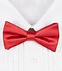 Color:Red - Image 1 - Pre-tied Silk Bow Tie