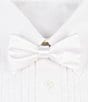 Color:White - Image 1 - Pre-tied Silk Bow Tie
