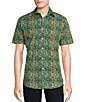 Cremieux Premium Denim Medium Floral Print Stretch Short Sleeve Woven Shirt,Specials : American Fashion Style Bags On Sale