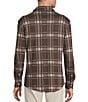 Cremieux Premium Denim Medium Plaid Long Sleeve Coat Front Knit Shirt - Image 2