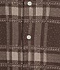 Cremieux Premium Denim Medium Plaid Long Sleeve Coat Front Knit Shirt - Image 4