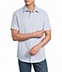 Cremieux Premium Denim Cotton Micro Geometric Print Short Sleeve Woven Shirt - Image 1