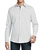 Cremieux Premium Denim Micro Square Geometric Stretch Long Sleeve Woven Shirt - Image 1