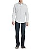 Cremieux Premium Denim Micro Square Geometric Stretch Long Sleeve Woven Shirt - Image 3