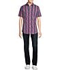 Cremieux Premium Denim Multi Color Pattern Stretch Short-Sleeve Woven Shirt, Color:Multi - Image 3