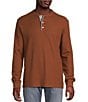 Cremieux Premium Denim Solid Long Sleeve Henley Shirt - Image 1