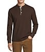 Cremieux Premium Denim Solid Long Sleeve Henley Shirt - Image 1