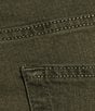Color:Olive Green - Image 4 - Premium Denim Straight Fit Stretch Olive Jeans