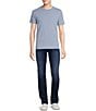 Color:Blue - Image 3 - Premium Denim Stretch Straight Fit Jeans