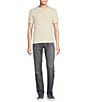 Color:Grey - Image 3 - Premium Denim Stretch Straight Fit Jeans