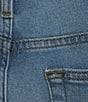 Color:Light Blue - Image 4 - Premium Denim Stretch Straight Fit Light Wash Blue Jeans
