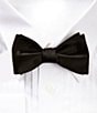 Color:Black - Image 1 - Formal Silk Bow Tie