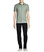 Color:Whitecap Gray/Green - Image 3 - Quennay Full Knit Short Sleeve Button Front Shirt