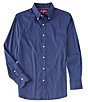 Color:Peacoat Blue - Image 1 - Slim-Fit Solid Flex Twill Long-Sleeve Woven Shirt