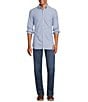 Color:Allure Blue - Image 3 - Blue Label Slim-Fit Solid Oxford Long-Sleeve Woven Shirt