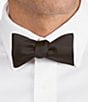 Color:Black - Image 1 - Solid Ribbed Bow Tie
