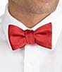 Color:Red - Image 1 - Solid Ribbed Bow Tie