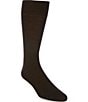 Cremieux Solid Flat Knit Crew Dress Socks, Color:Chocoalte - Image 1