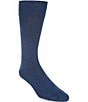 Cremieux Solid Flat Knit Crew Dress Socks, Color:Denim - Image 1