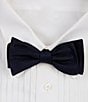 Cremieux Solid Nonsolid Silk Bow Tie, Color:Navy - Image 1