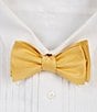 Cremieux Solid Nonsolid Silk Bow Tie, Color:Yellow - Image 1