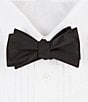 Color:Black - Image 1 - Solid Silk Bow Tie