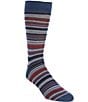 Cremieux Spring Stripe Crew Dress Socks, Color:Blue - Image 1