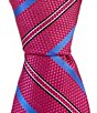 Color:Berry - Image 1 - Stripe 3 1/4#double; Woven Silk Tie