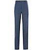 Color:Blue - Image 2 - Tailored Modern Fit Sharkskin Flat-Front Dress Pants
