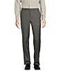Color:Grey - Image 1 - Tailored Modern Fit Sharkskin Flat-Front Dress Pants