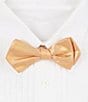 Color:Rose Gold - Image 1 - Thin Solid Pre-Tied Woven Silk Bow Tie