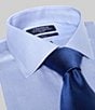 Color:Navy - Image 2 - Tulle Solid Traditional 3 1/4#double; Silk Tie