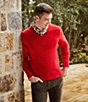 Color:Red - Image 3 - V-Neck Cashmere Sweater
