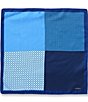 Cremieux Walter Neat Pattern Four Square Woven Silk Pocket Square - Image 1