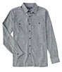 Color:Phantom - Image 1 - Washed Chambray Long-Sleeve Woven Shirt
