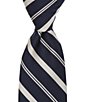 Cremieux White Stripe Traditional Silk Tie - Image 1