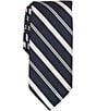 Cremieux White Stripe Traditional Silk Tie - Image 2