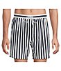 Cremieux Wide Stripe Print 6#double; Swim Trunks - Image 1
