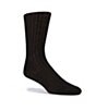 Color:Black - Image 1 - Wool Blend Flat Knit Crew Dress Socks