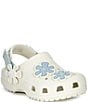 Crocs Girls' Classic Denim Flower Adjustable Backstrap Clogs (Infant) - Image 1