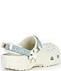 Crocs Girls' Classic Denim Flower Adjustable Backstrap Clogs (Toddler) - Image 2