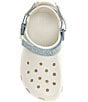Crocs Girls' Classic Denim Flower Adjustable Backstrap Clogs (Toddler) - Image 5