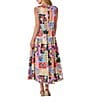 CROSBY by Mollie Burch Arlo Crew Neckline Sleeveless Maxi Dress, Color:Seedlings - Image 2