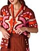 CROSBY by Mollie Burch Bernie Printed Cotton Linen Blend Coordinating Relaxed Fit Pants, Color:Mexico City - Image 5